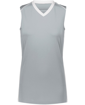 Augusta Sportswear 1687 Women's Rover Jersey in Silver/ white