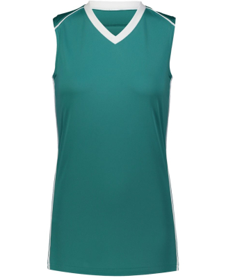Augusta Sportswear 1688 Girls' Rover Jersey in Teal/ white