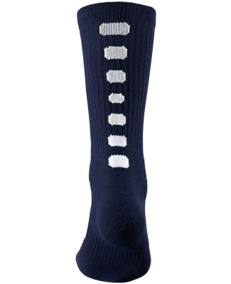 Augusta Sportswear 6091 Colorblocked Crew Socks in Navy/ white
