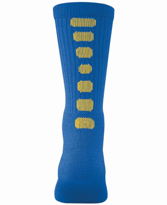 Augusta Sportswear 6091 Colorblocked Crew Socks in Royal/ gold
