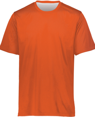 Augusta Sportswear 1603 Youth Mesh Reversible Jers in Orange/ white
