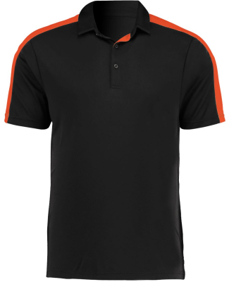 Augusta Sportswear 5028 Men's Two-Tone Vital Polo in Black/ orange