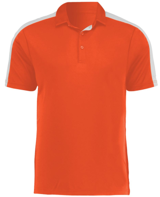 Augusta Sportswear 5028 Men's Two-Tone Vital Polo in Orange/ white
