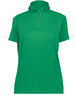 Augusta Sportswear 5029 Women's Two-Tone Vital Pol in Kelly/ white