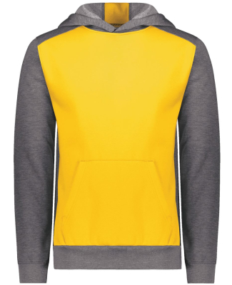 Augusta Sportswear 6866 Youth Eco Revive™ Three- in Gold/ carbon heather