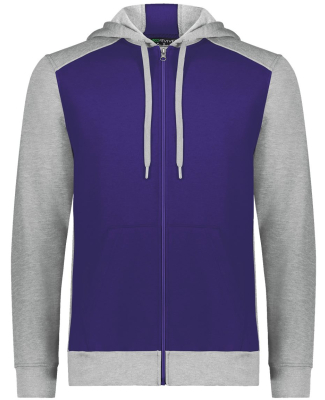 Augusta Sportswear 6899 Unisex Eco Revive™ Three in Purple/ grey heather
