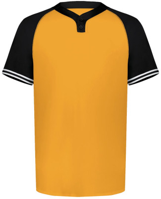 Augusta Sportswear 6905 Men's Cutter Henley Jersey in Gold/ black
