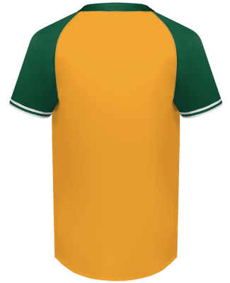Augusta Sportswear 6905 Men's Cutter Henley Jersey in Gold/ dark green