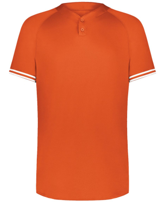 Augusta Sportswear 6905 Men's Cutter Henley Jersey in Orange/ white