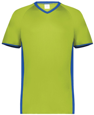 Augusta Sportswear 6907 Men's Cutter V-Neck Jersey in Lime/ royal