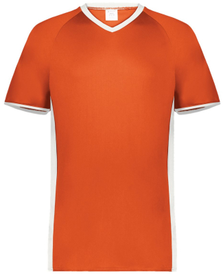 Augusta Sportswear 6907 Men's Cutter V-Neck Jersey in Orange/ white