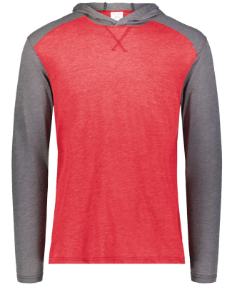 Augusta Sportswear 6884 Unisex Gameday Vintage Hoo in Scarlet heather/ carbon heather
