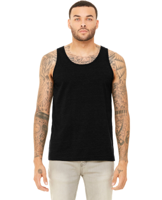 Bella + Canvas 3480CVC Unisex Heather CVC Tank in Black heather
