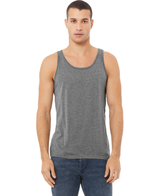 Bella + Canvas 3484 Unisex Triblend Tank in Grey triblend
