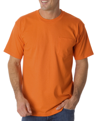 Bayside Apparel 1725 Unisex USA-Made 50/50 Pocket  in Safety orange