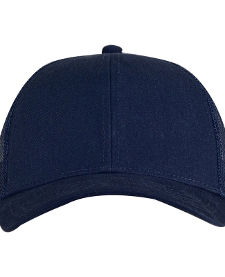 Big Accessories BX019Y Youth Twill Front Trucker C in Navy/ navy