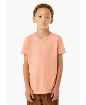 Bella + Canvas 3001Y Youth Jersey Tee in Peach