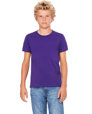 Bella + Canvas 3001Y Youth Jersey Tee in Team purple
