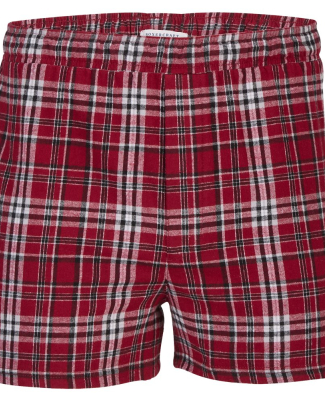 Boxercraft BM6701 Men's Double Brushed Flannel Box in Garnet/ black plaid