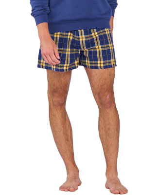 Boxercraft BM6701 Men's Double Brushed Flannel Box in Navy/ gold
