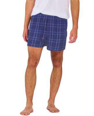 Boxercraft BM6701 Men's Double Brushed Flannel Box in Navy field day plaid