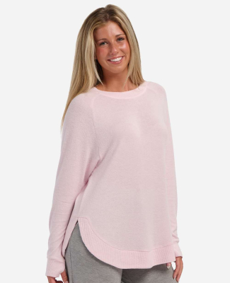 Boxercraft BW1102 Women's Cuddle Oversize Crew Pul in Pink serenity