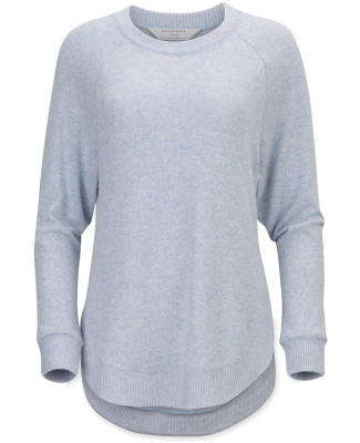 Boxercraft BW1102 Women's Cuddle Oversize Crew Pul in Sky blue heather