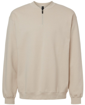 Gildan SF008 Unisex Softstyle® Midweight 1/4 Zip  in Sand