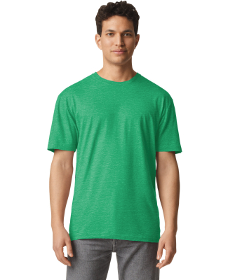 Gildan 3000 Unisex Light Cotton T-Shirt in Heather irish green