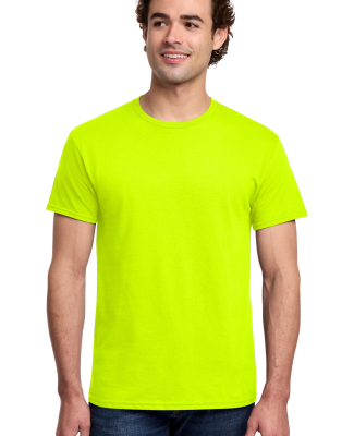 Gildan 3000 Unisex Light Cotton T-Shirt in Safety green