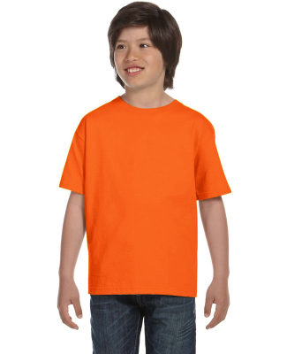 Gildan 8000B Youth DryBlend® T-Shirt in Safety orange