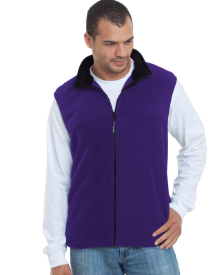 Bayside Apparel 1120 Men's USA-Made Full-Zip Fleec in Purple