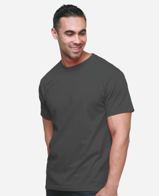 Bayside Apparel 2925 Men's Union-Made Fine Jersey  in Charcoal