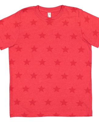 Code V 2229 Youth Star Print Tee in Red star