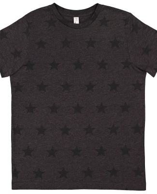 Code V 2229 Youth Star Print Tee in Smoke star