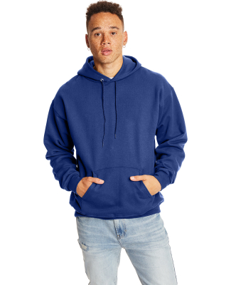 Hanes F170 Unisex Ultimate Cotton® Hooded Sweatsh in Deep royal