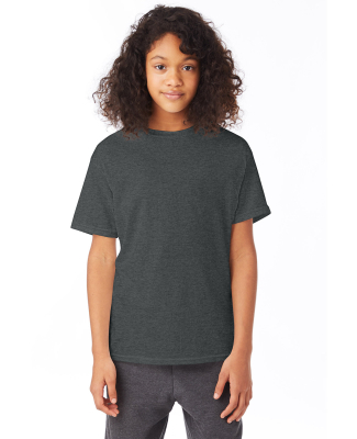 Hanes 5370 Youth Ecosmart™ T-Shirt in Charcoal heather