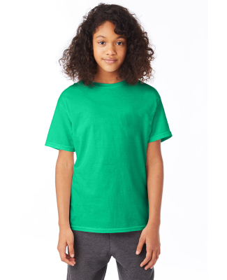 Hanes 5370 Youth Ecosmart™ T-Shirt in Kelly green