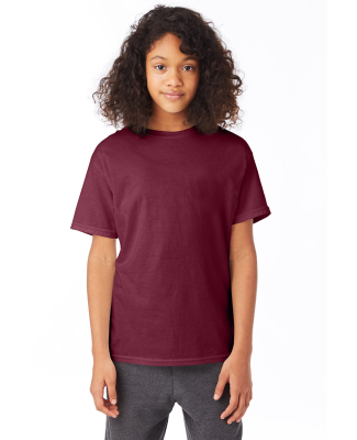 Hanes 5370 Youth Ecosmart™ T-Shirt in Maroon