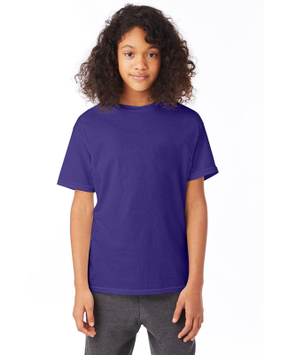 Hanes 5370 Youth Ecosmart™ T-Shirt in Purple