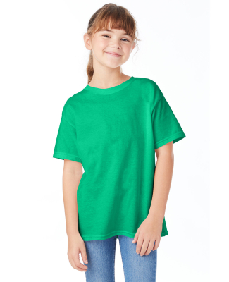 Hanes 5480 Youth Essential-T T-Shirt in Kelly green