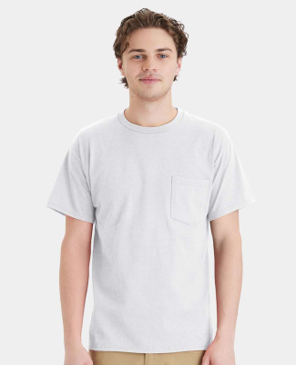 Hanes 5290P Essential-T Pocket T-Shirt in Ash