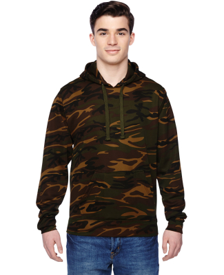 J America 8615 Men's Polyester Tailgate Hooded Swe in Camo