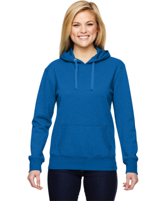 J America 8860 Women’s Glitter French Terry Hood in Royal/ silver