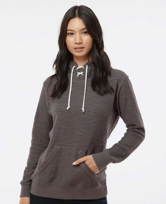 J America 8694 Women’s French Terry Sport Lace S in Charcoal