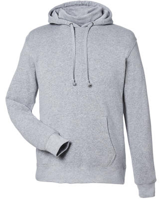 J America 8879 Men's Gaiter Fleece Hooded Sweatshi in Grey heather
