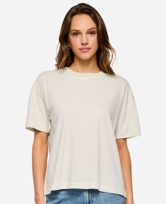 LA T 3520 Relaxed Crew Tee in Natural heather