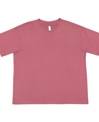 LA T 3520 Relaxed Crew Tee in Rouge