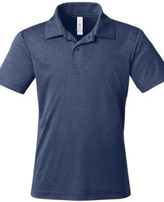 Team 365 TT51HY Youth Zone Sonic Heather Performan in Sport dark navy heather