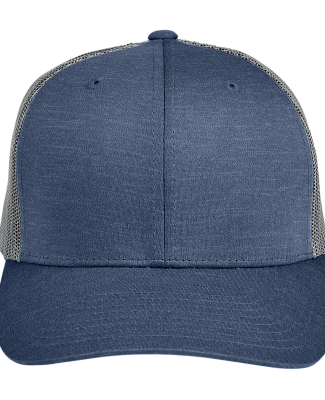 Team 365 TT802Y Youth Zone Sonic Heather Trucker C in Sport dark navy heather/ sport graphite